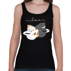 PRINTFASHION Cuki macskák - Női atléta - Fekete