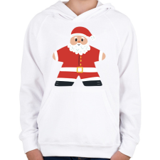 PRINTFASHION Cuki Mikulás - Gyerek kapucnis pulóver - Fehér gyerek pulóver, kardigán
