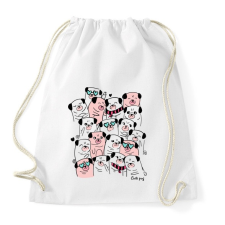 PRINTFASHION Cuki mopszok - Sportzsák, Tornazsák - Fehér tornazsák