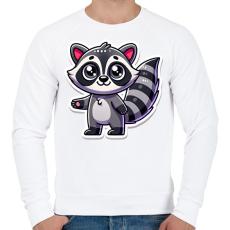 PRINTFASHION Cuki Mosómedve - Férfi pulóver - Fehér