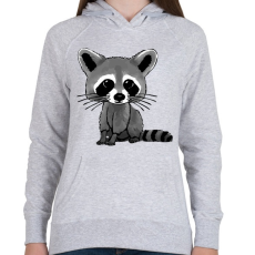 PRINTFASHION Cuki mosómedve - Női kapucnis pulóver - Sport szürke