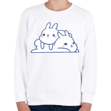PRINTFASHION Cuki nyuszik - Gyerek pulóver - Fehér gyerek pulóver, kardigán
