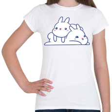 PRINTFASHION Cuki nyuszik - Női póló - Fehér