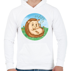 PRINTFASHION Cuki süni - Férfi kapucnis pulóver - Fehér