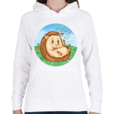 PRINTFASHION Cuki süni - Női kapucnis pulóver - Fehér női pulóver, kardigán