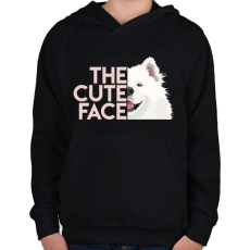 PRINTFASHION Cuki szamojéd - Gyerek kapucnis pulóver - Fekete