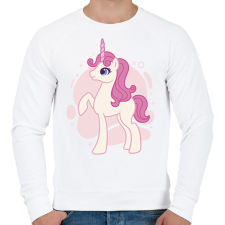 PRINTFASHION Cuki unikornis - Férfi pulóver - Fehér férfi pulóver, kardigán