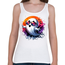 PRINTFASHION Cuki vicces halloween szellem Boo Boo - Női atléta - Fehér női trikó