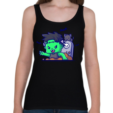 PRINTFASHION Cuki zombi frankenstein - Női atléta - Fekete