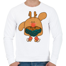 PRINTFASHION Cukiság - Férfi pulóver - Fehér