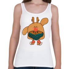 PRINTFASHION Cukiság - Női atléta - Fehér női trikó