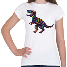PRINTFASHION Cukor T-rex - Női póló - Fehér