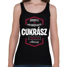 PRINTFASHION Cukrász prémium minőség - Női atléta - Fekete női trikó