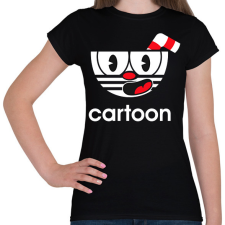 PRINTFASHION Cuphead Cartoon - Női póló - Fekete női póló