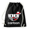 PRINTFASHION Cuphead Cartoon - Sportzsák, Tornazsák - Fekete