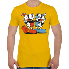 PRINTFASHION Cuphead - Férfi póló - Sárga férfi póló