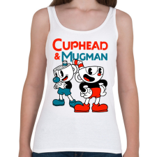 PRINTFASHION Cuphead & Mugman - Női atléta - Fehér női trikó