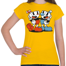 PRINTFASHION Cuphead - Női póló - Sárga női póló