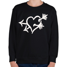PRINTFASHION Cupido eltalált! - Gyerek pulóver - Fekete gyerek pulóver, kardigán