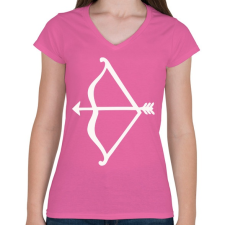 PRINTFASHION Cupido Íja  - Női V-nyakú póló - Rózsaszín női póló