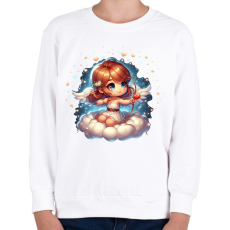 PRINTFASHION Cupido kislány - Gyerek pulóver - Fehér