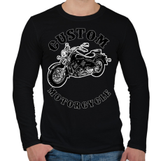 PRINTFASHION custom motorcycle - Férfi hosszú ujjú póló - Fekete