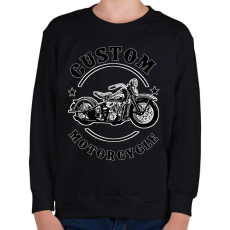 PRINTFASHION custom motorcycle - Gyerek pulóver - Fekete