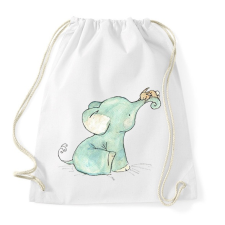PRINTFASHION Cut Elephantbaby - Sportzsák, Tornazsák - Fehér tornazsák