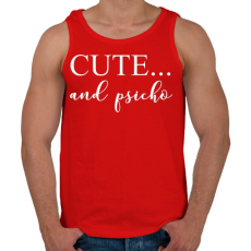 PRINTFASHION Cute and psicho. - Férfi atléta - Piros