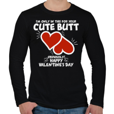 PRINTFASHION Cute butt - Férfi hosszú ujjú póló - Fekete férfi póló