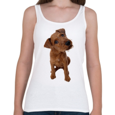 PRINTFASHION Cute Dog - Női atléta - Fehér női trikó