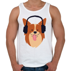 PRINTFASHION Cute doggo - Férfi atléta - Fehér