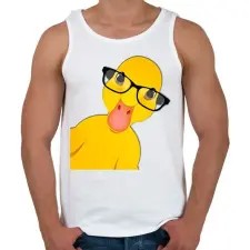 PRINTFASHION Cute Duck - Férfi atléta - Fehér atléta, trikó