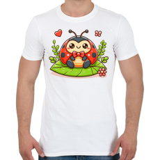 PRINTFASHION Cute Ladybug - Férfi póló - Fehér