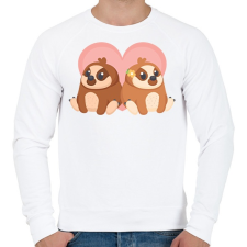 PRINTFASHION Cute Love - Férfi pulóver - Fehér férfi pulóver, kardigán