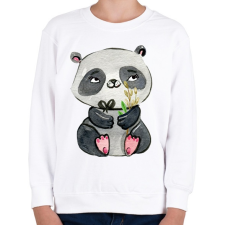 PRINTFASHION Cute Panda boy - Gyerek pulóver - Fehér gyerek pulóver, kardigán