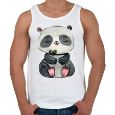 PRINTFASHION Cute Panda girl - Férfi atléta - Fehér atléta, trikó