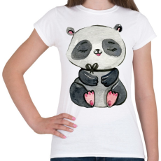 PRINTFASHION Cute Panda girl - Női póló - Fehér