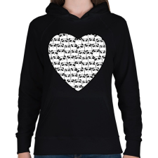 PRINTFASHION cute-panda-pattern- - Női kapucnis pulóver - Fekete női pulóver, kardigán