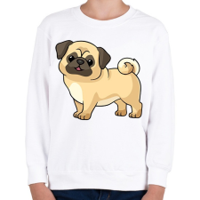 PRINTFASHION Cute Pug - Gyerek pulóver - Fehér gyerek pulóver, kardigán
