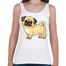 PRINTFASHION Cute Pug - Női atléta - Fehér női trikó