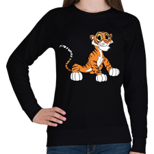 PRINTFASHION Cute Tiger - Női pulóver - Fekete női pulóver, kardigán