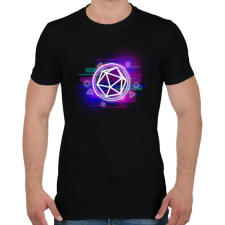 PRINTFASHION Cyber D20 - Férfi póló - Fekete férfi póló