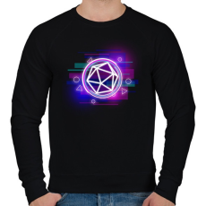 PRINTFASHION Cyber D20 - Férfi pulóver - Fekete