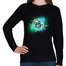 PRINTFASHION Cyber D20 II - Női pulóver - Fekete női pulóver, kardigán