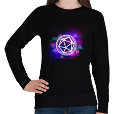 PRINTFASHION Cyber D20 - Női pulóver - Fekete