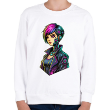 PRINTFASHION Cyber Lány - Gyerek pulóver - Fehér gyerek pulóver, kardigán
