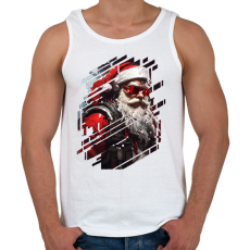 PRINTFASHION Cyber télapó - Férfi atléta - Fehér