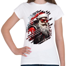 PRINTFASHION Cyber télapó - Női póló - Fehér női póló