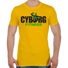 PRINTFASHION Cyborg Fitness - Férfi póló - Sárga férfi póló